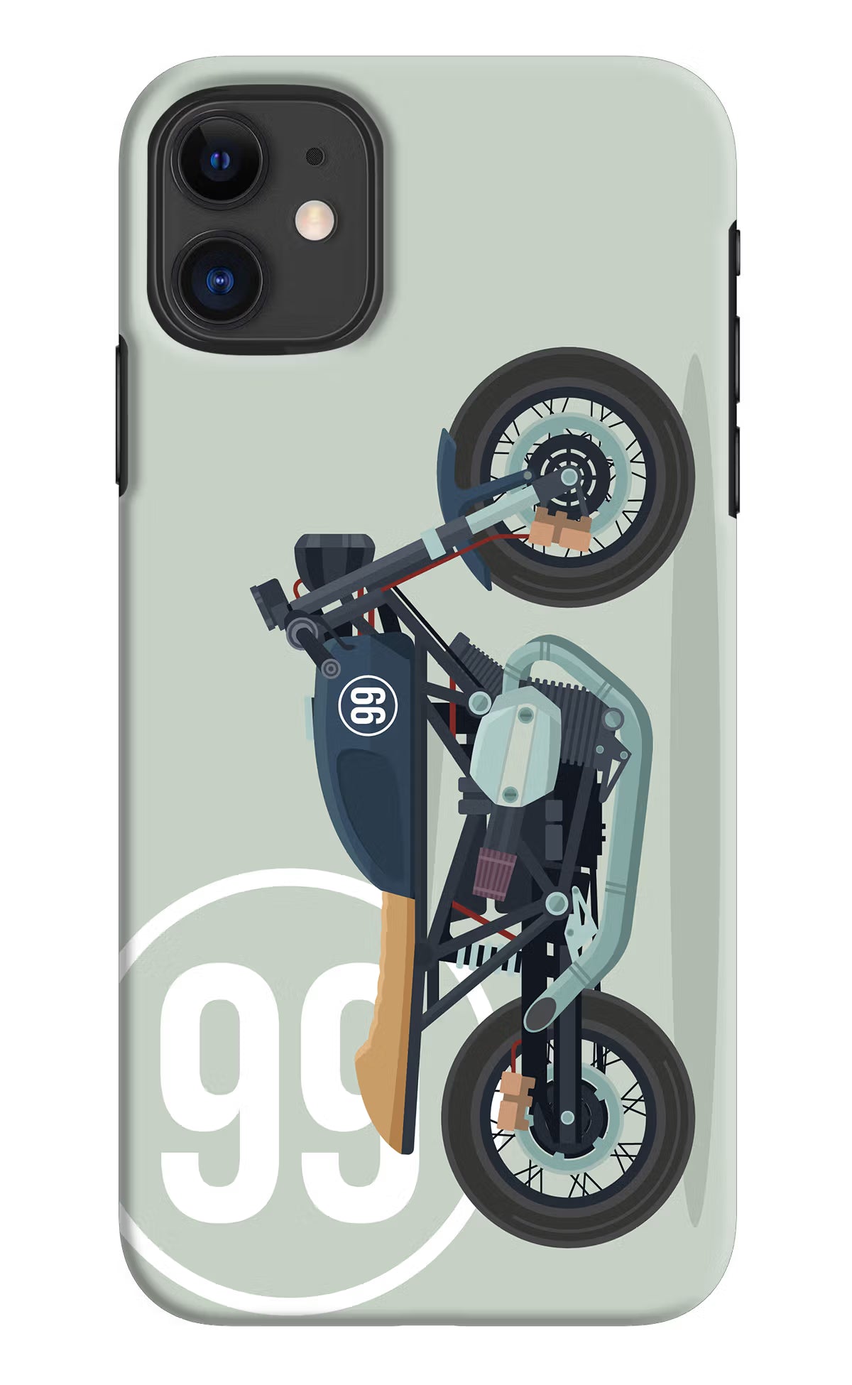 Classic Cafe Racer 99 iPhone 11 Hard Case Back Cover by Casekaro