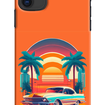 Palm Drive 80s iPhone 11 Hard Case Back Cover by Casekaro