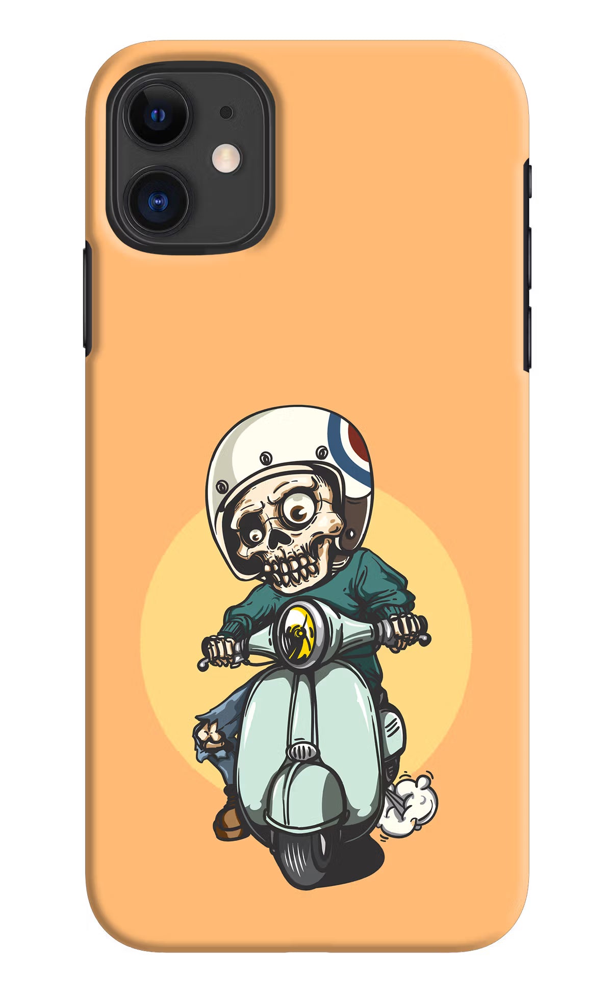 Undead Biker iPhone 11 Hard Case Back Cover by Casekaro