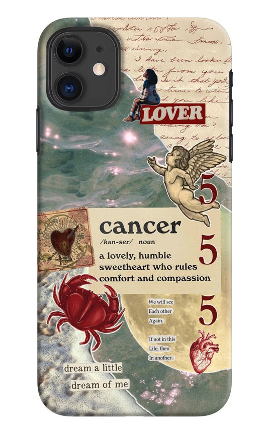 Cancer Zodiac iPhone 11 Hard Case Back Cover by Casekaro