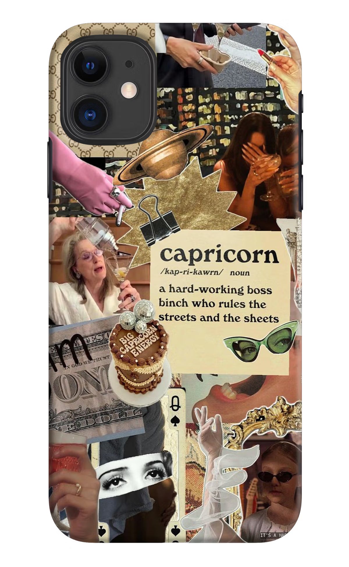 Capricorn Zodiac iPhone 11 Hard Case Back Cover by Casekaro
