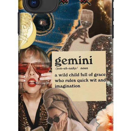 Gemini Zodiac iPhone 11 Hard Case Back Cover by Casekaro