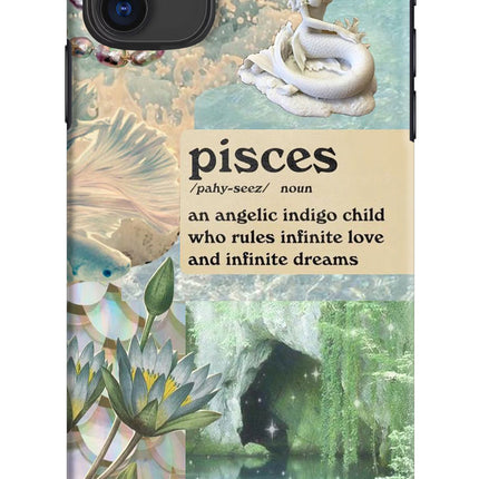 Pisces Zodiac iPhone 11 Hard Case Back Cover by Casekaro