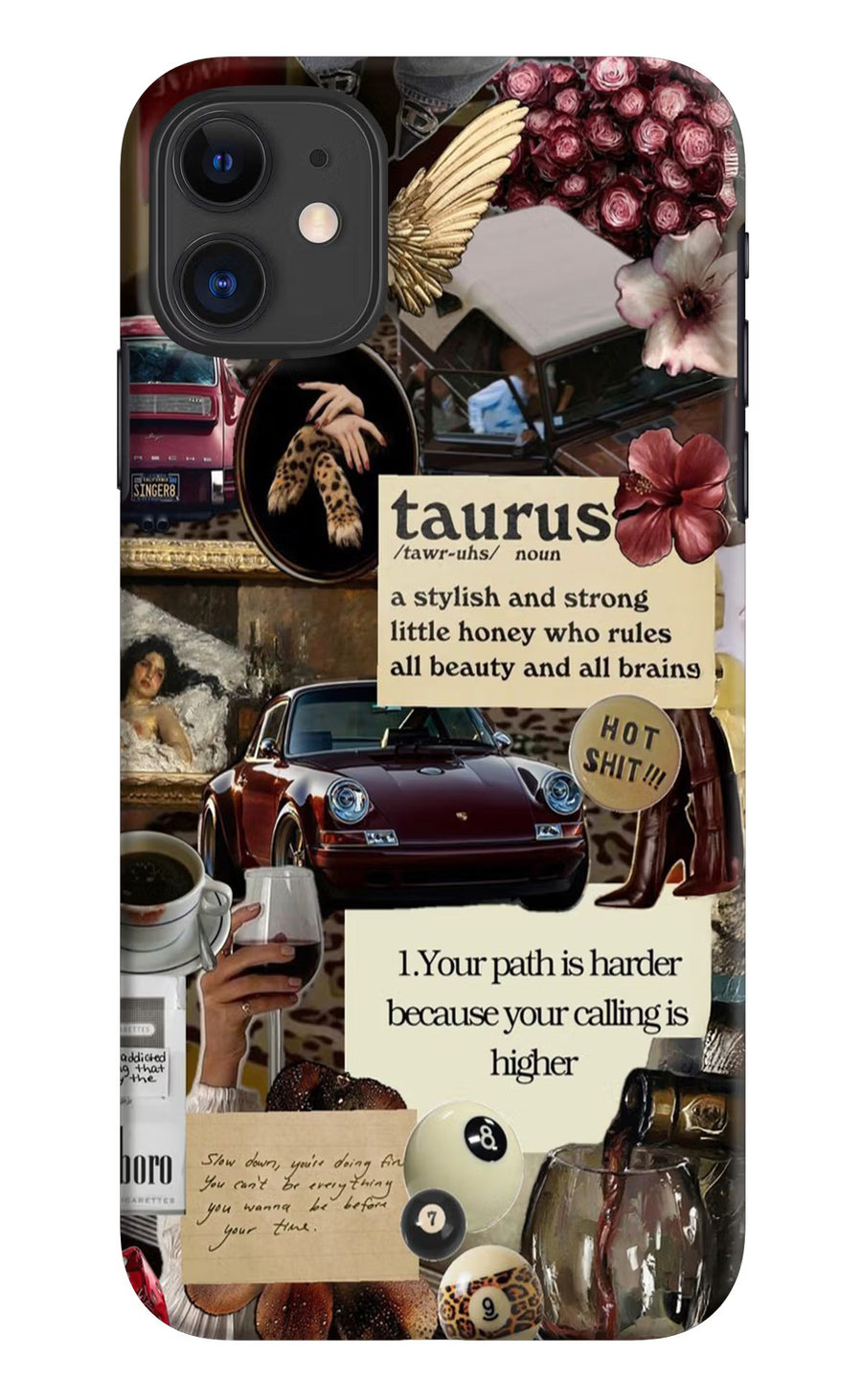 Taurus Zodiac iPhone 11 Back Cover, Hard case