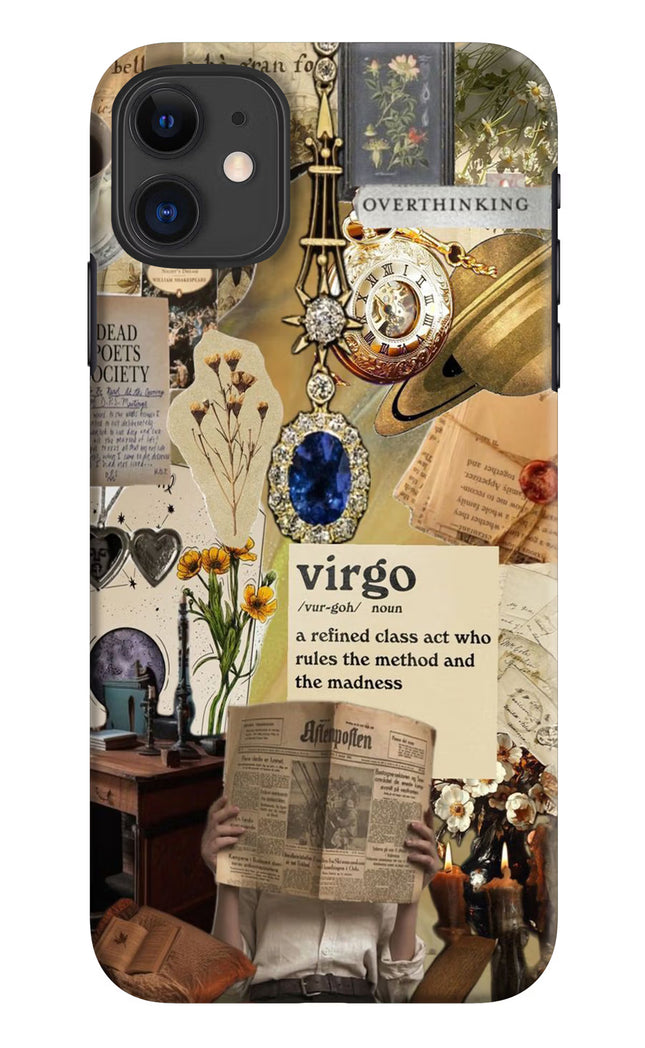 Virgo Zodiac iPhone 11 Hard Case Back Cover by Casekaro