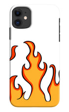 Fired Up – White iPhone 11 Hard Case Back Cover by Casekaro