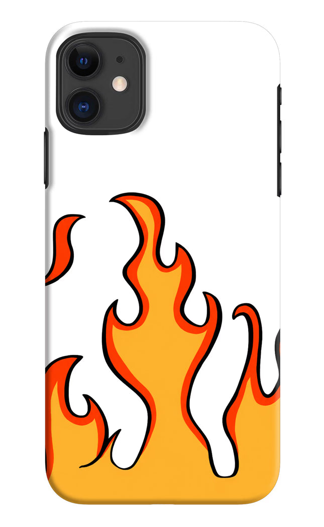 Fired Up – White iPhone 11 Hard Case Back Cover by Casekaro