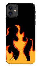Fired Up – Black iPhone 11 Hard Case Back Cover by Casekaro