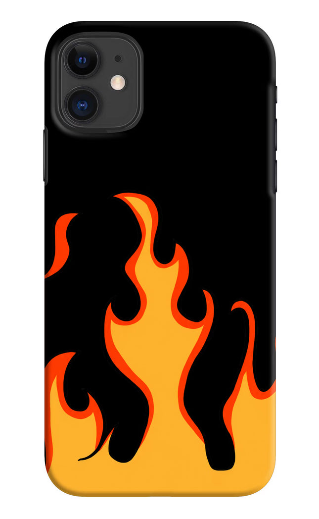 Fired Up – Black iPhone 11 Hard Case Back Cover by Casekaro