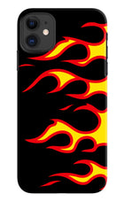 Side Sweep Flames iPhone 11 Hard Case Back Cover by Casekaro