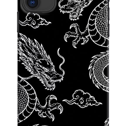 Twin Dragons iPhone 11 Hard Case Back Cover by Casekaro