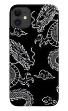Twin Dragons iPhone 11 Hard Case Back Cover by Casekaro