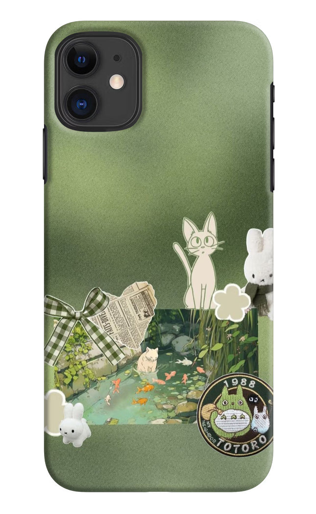Aesthetic anime iPhone 11 Hard Case Back Cover by Casekaro