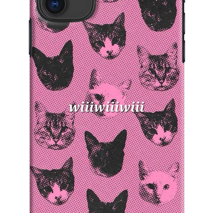Pink Cats iPhone 11 Hard Case Back Cover by Casekaro