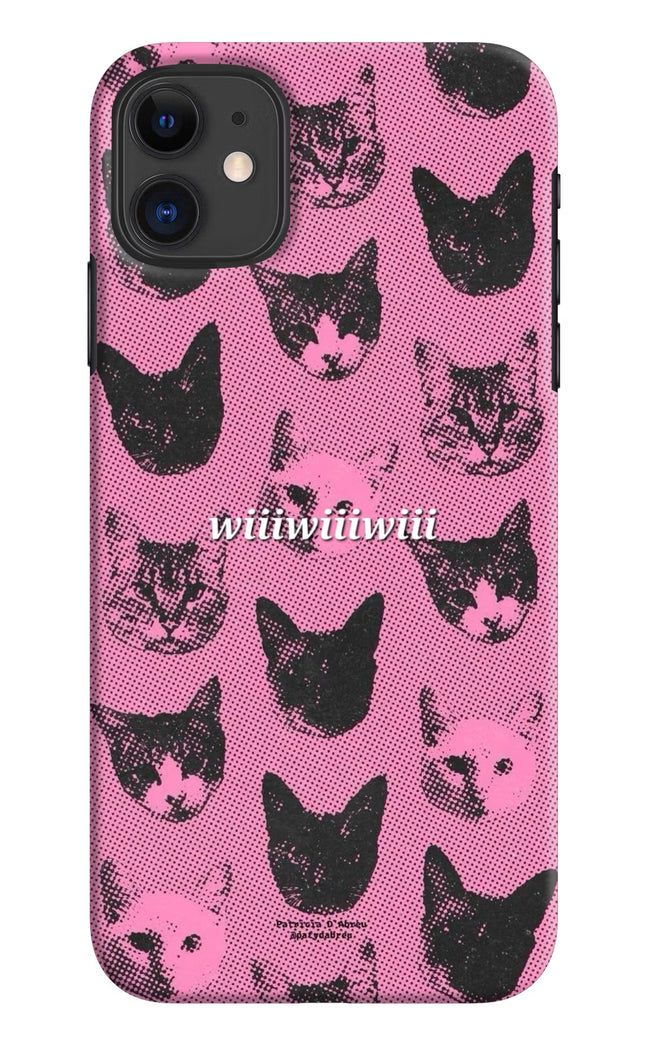 Pink Cats iPhone 11 Hard Case Back Cover by Casekaro