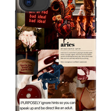 Zodiac Aries iPhone 11 Hard Case Back Cover by Casekaro