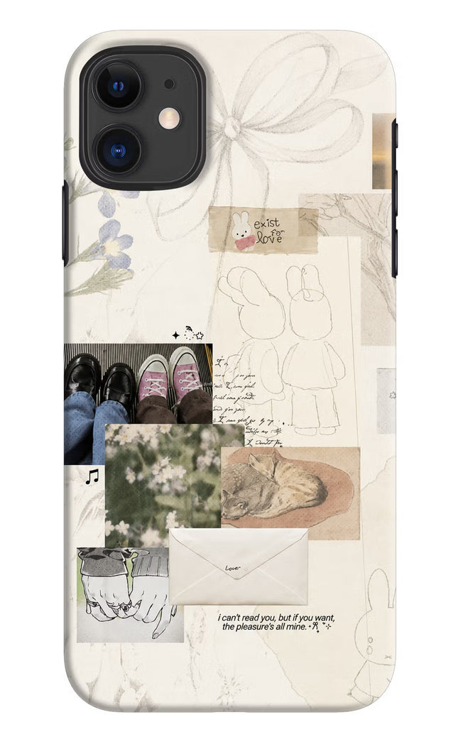 Soft Aesthetic iPhone 11 Hard Case Back Cover by Casekaro