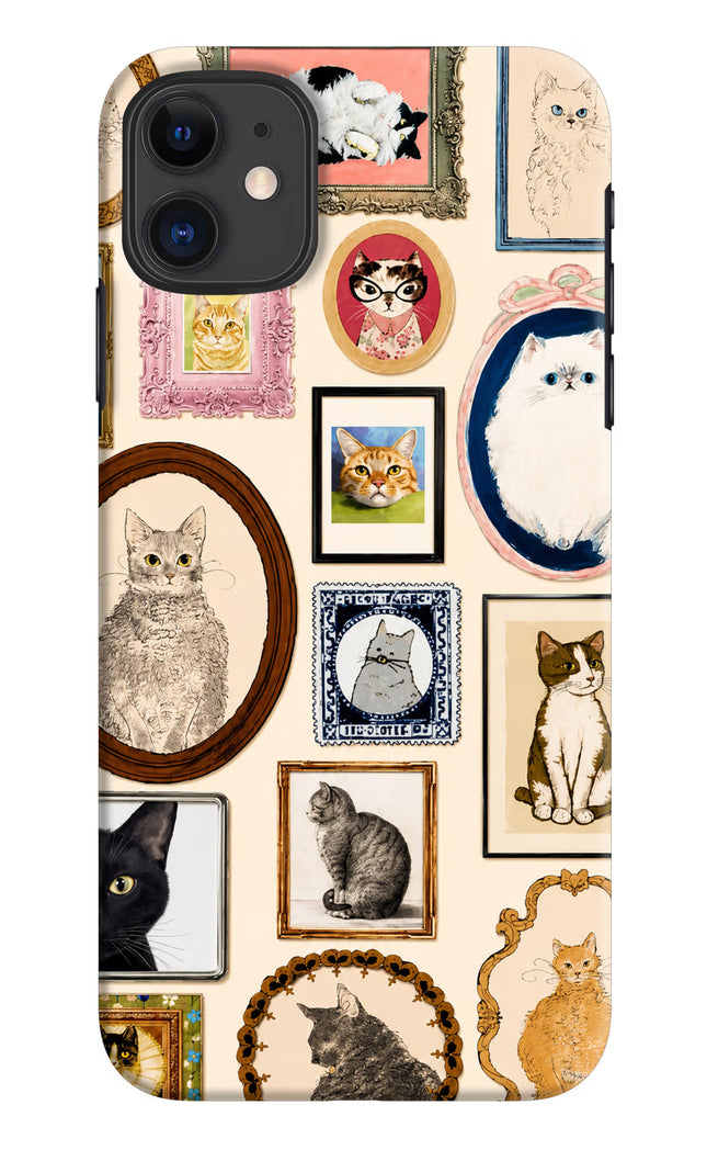 Mirror Cats iPhone 11 Hard Case Back Cover by Casekaro
