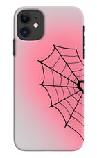 Pink Web iPhone 11 Hard Case Back Cover by Casekaro