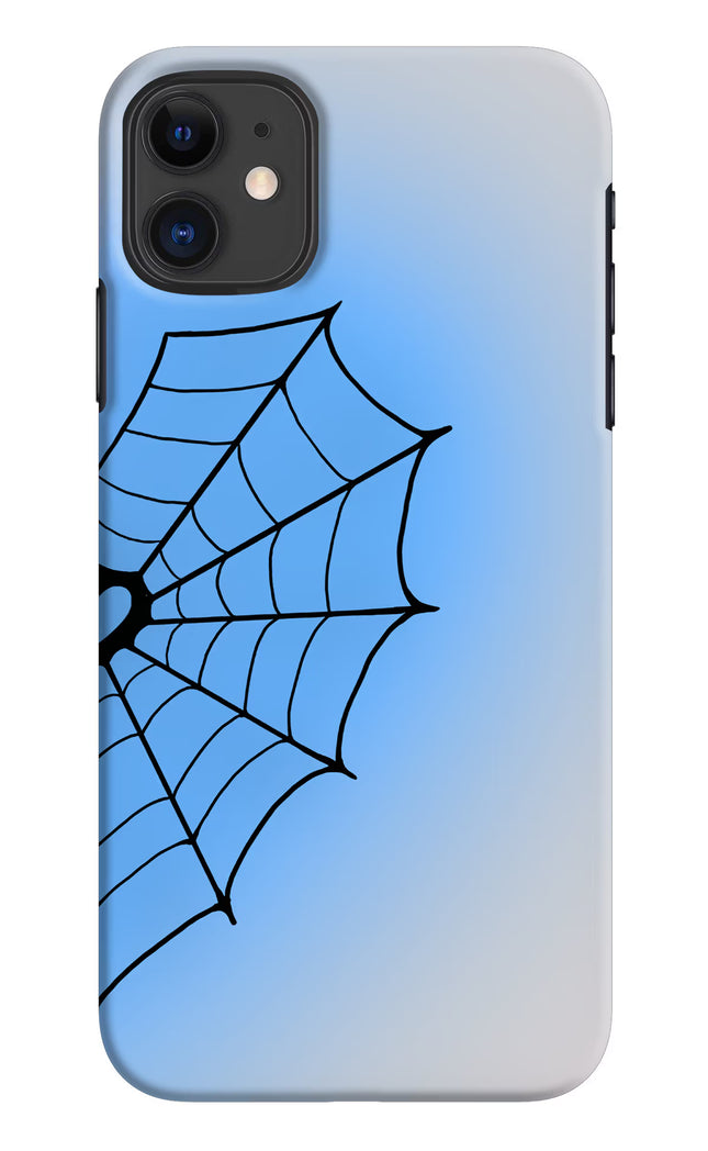 Blue Web iPhone 11 Hard Case Back Cover by Casekaro
