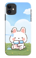 Bunny Treat iPhone 11 Hard Case Back Cover by Casekaro