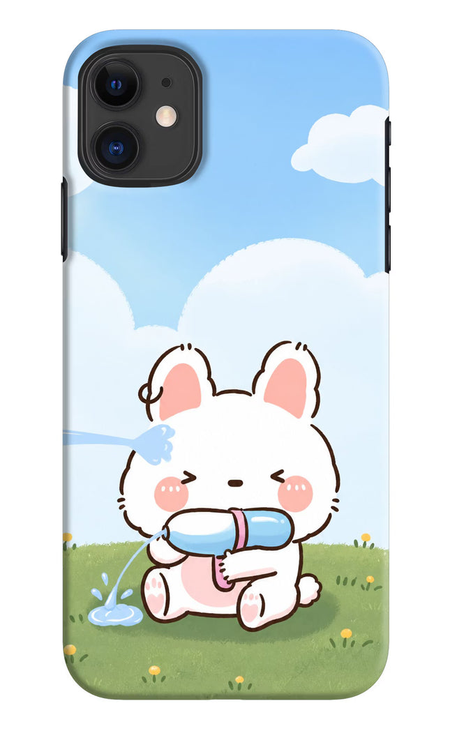 Bunny Treat iPhone 11 Hard Case Back Cover by Casekaro