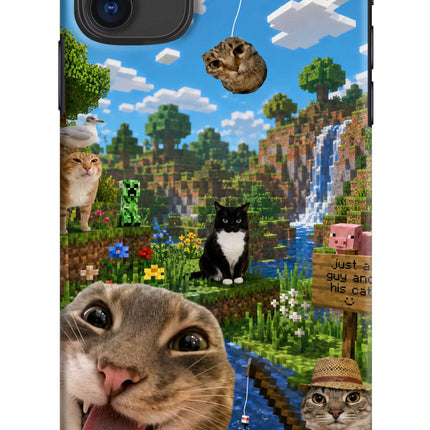 Minecraft Cat Chaos iPhone 11 Hard Case Back Cover by Casekaro