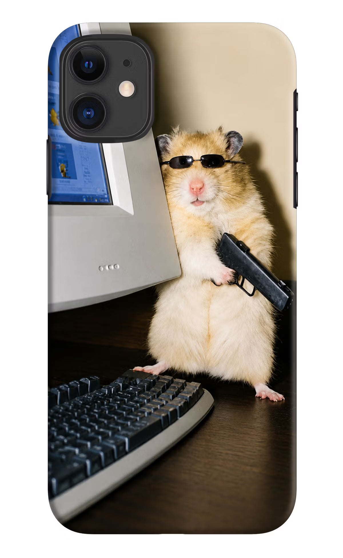 Hacker Hamster iPhone 11 Back Cover