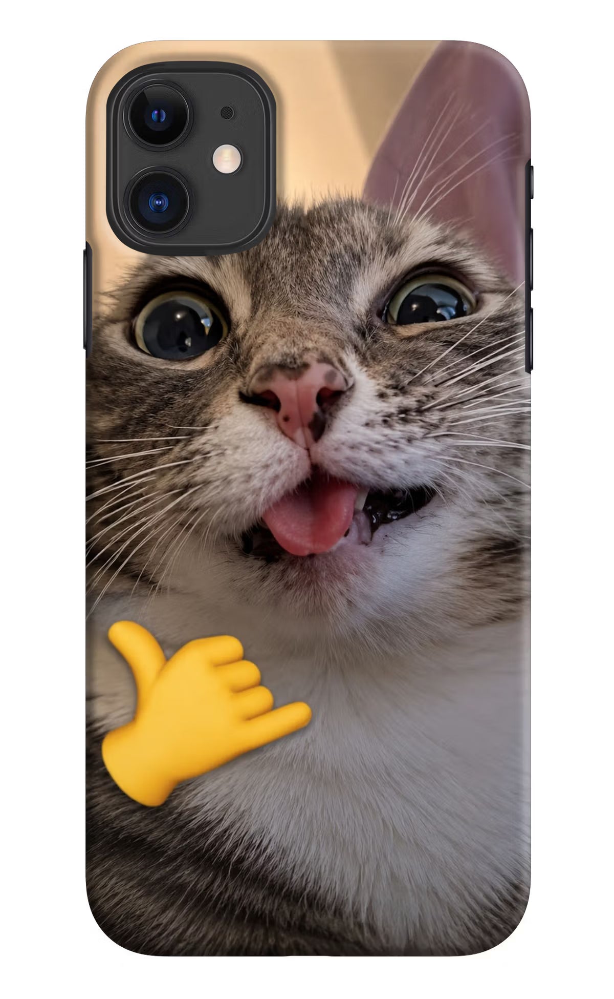 Silly Cat Call iPhone 11 Back Cover