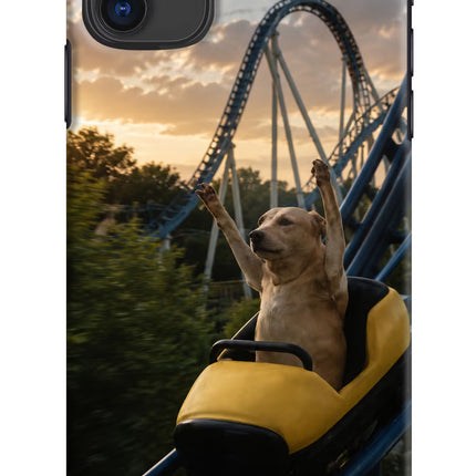 Rollercoaster Dog iPhone 11 Hard Case Back Cover by Casekaro
