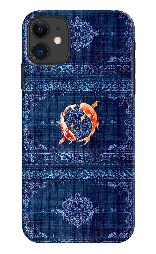 Koi Blue iPhone 11 Hard Case Back Cover by Casekaro