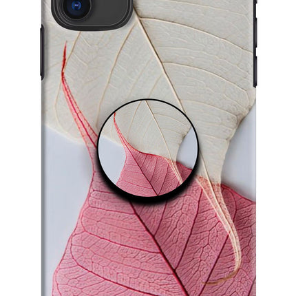 White Pink Leaf iPhone 11 Pop Case by Casekaro