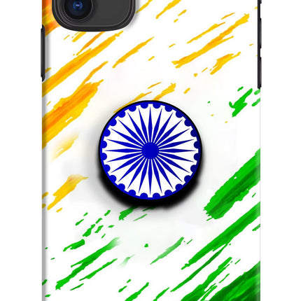Indian Flag Ashoka Chakra iPhone 11 Pop Case by Casekaro