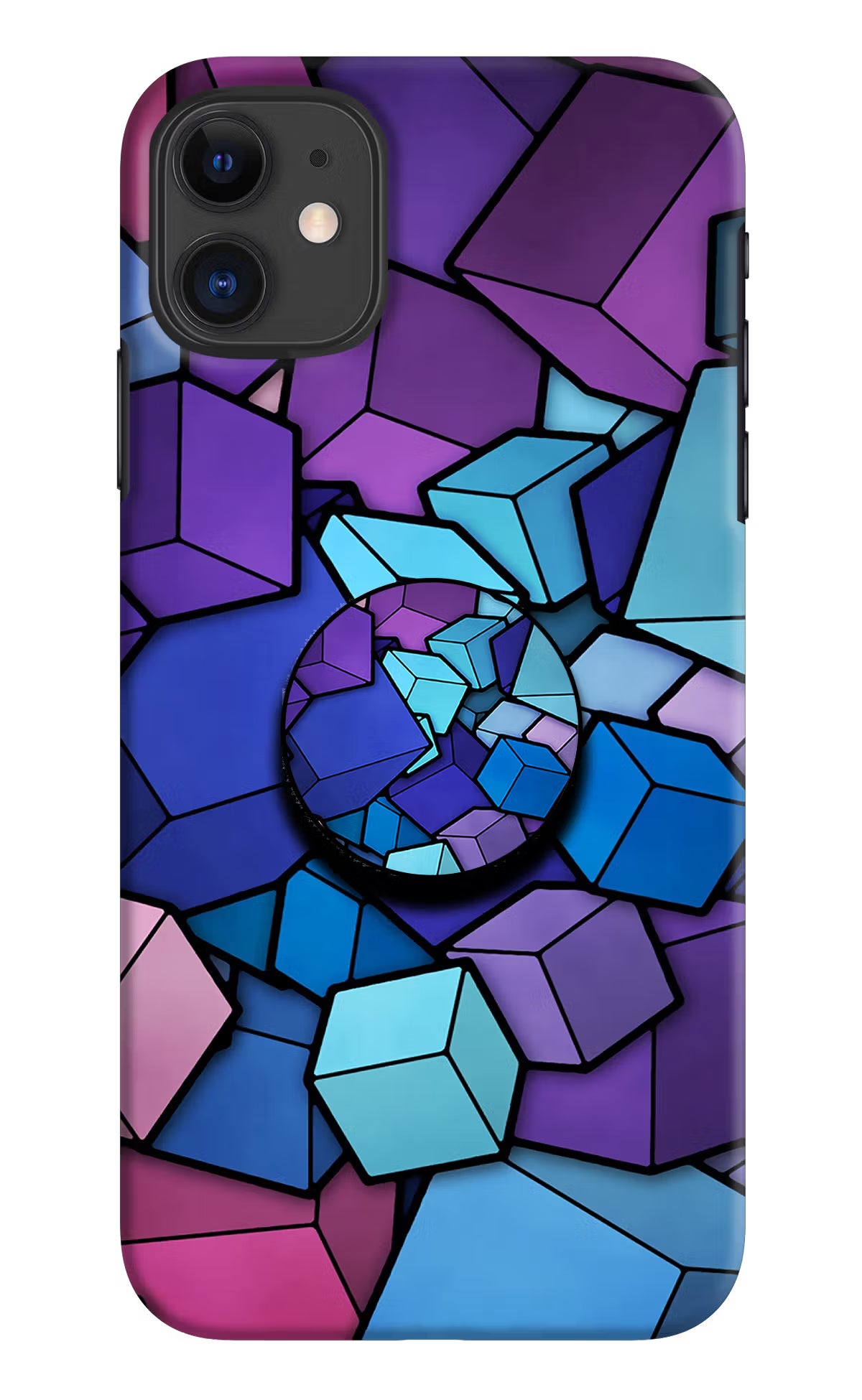 Cubic Abstract iPhone 11 Pop Case by Casekaro