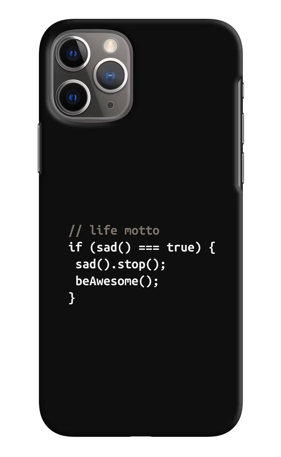 Life Motto Code iPhone 11 Pro Back Cover, Hard case