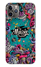 Music Graffiti iPhone 11 Pro Hard Case Back Cover by Casekaro