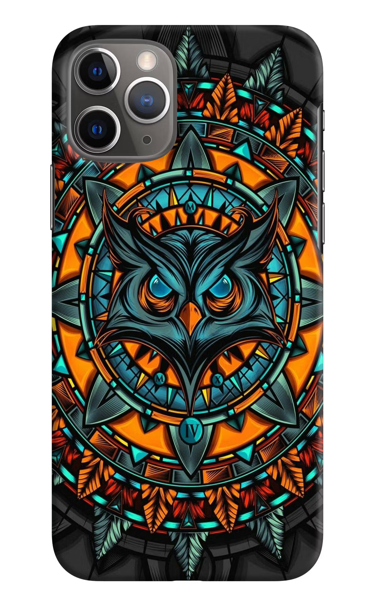 Angry Owl Art iPhone 11 Pro Hard Case Back Cover by Casekaro