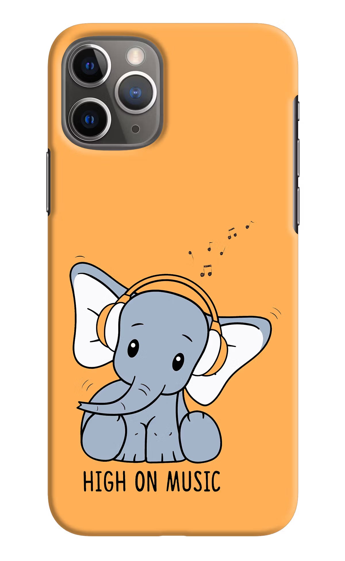High On Music iPhone 11 Pro Hard Case Back Cover by Casekaro