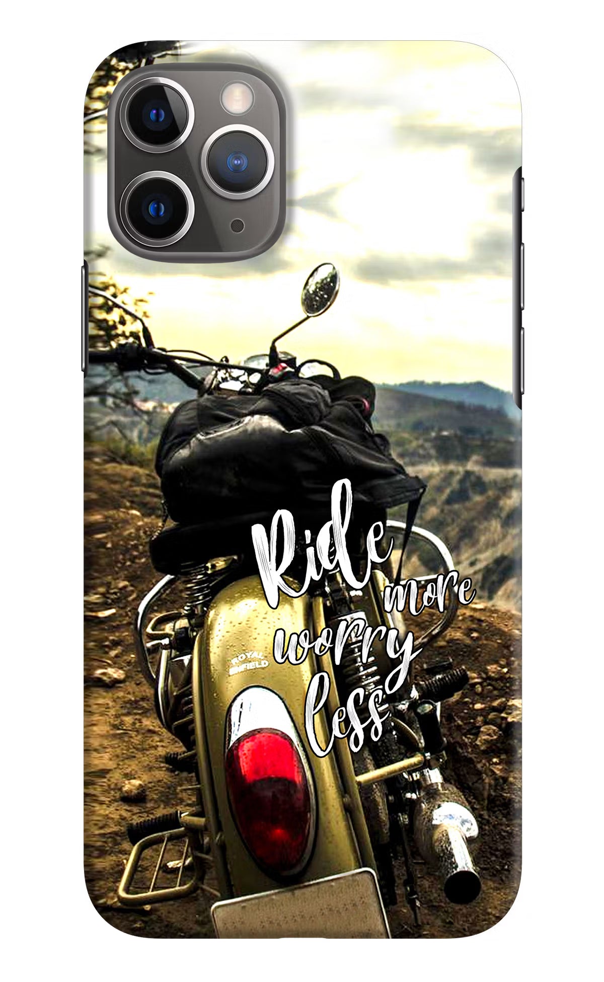 Ride More Worry Less iPhone 11 Pro Hard Case Back Cover by Casekaro