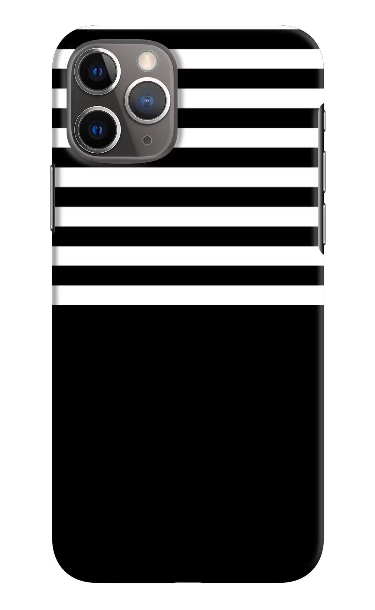 Black and White Print iPhone 11 Pro Hard Case Back Cover by Casekaro
