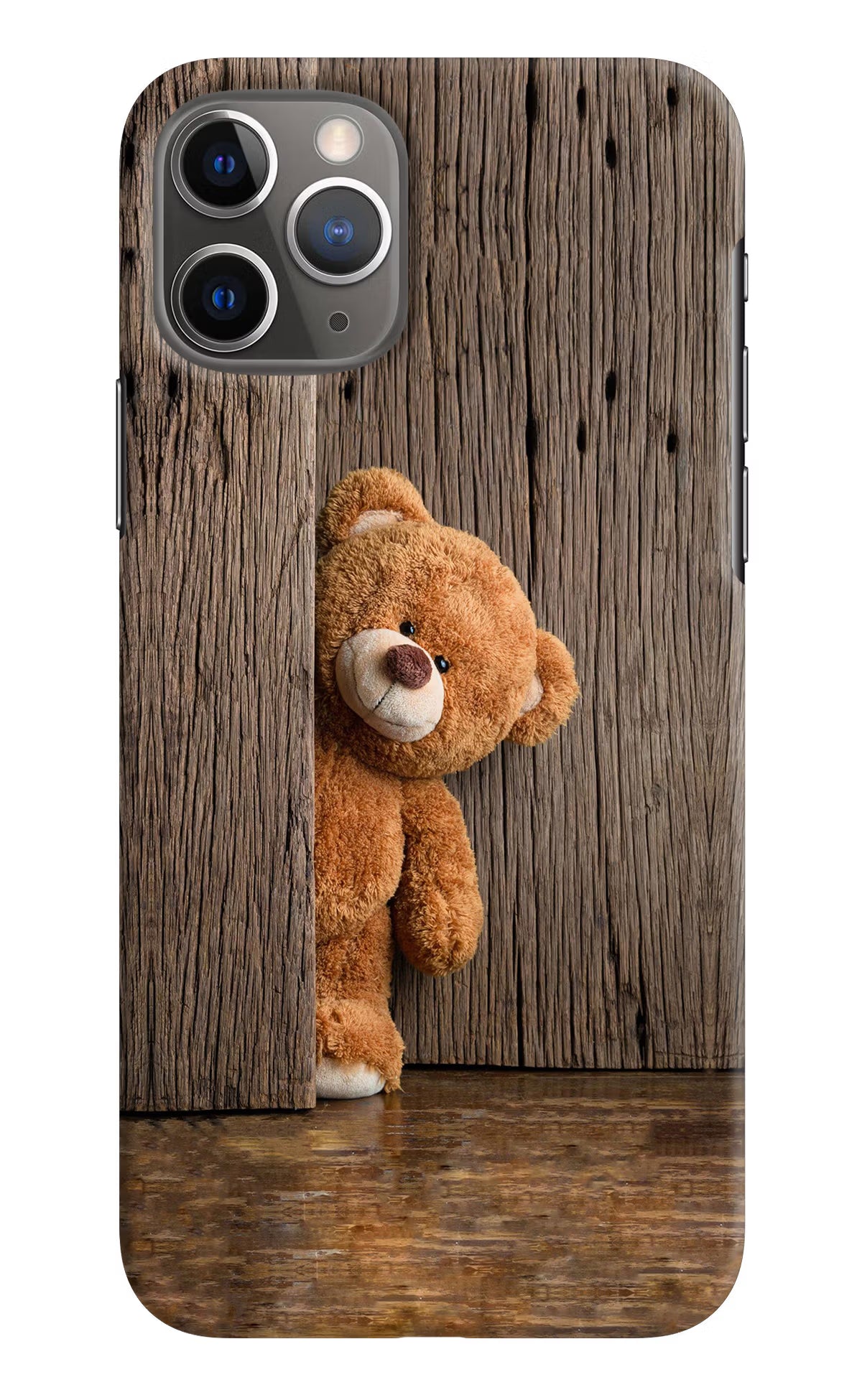 Teddy Wooden iPhone 11 Pro Hard Case Back Cover by Casekaro