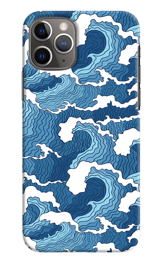 Blue Waves iPhone 11 Pro Hard Case Back Cover by Casekaro
