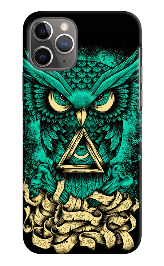 Green Owl iPhone 11 Pro Hard Case Back Cover by Casekaro
