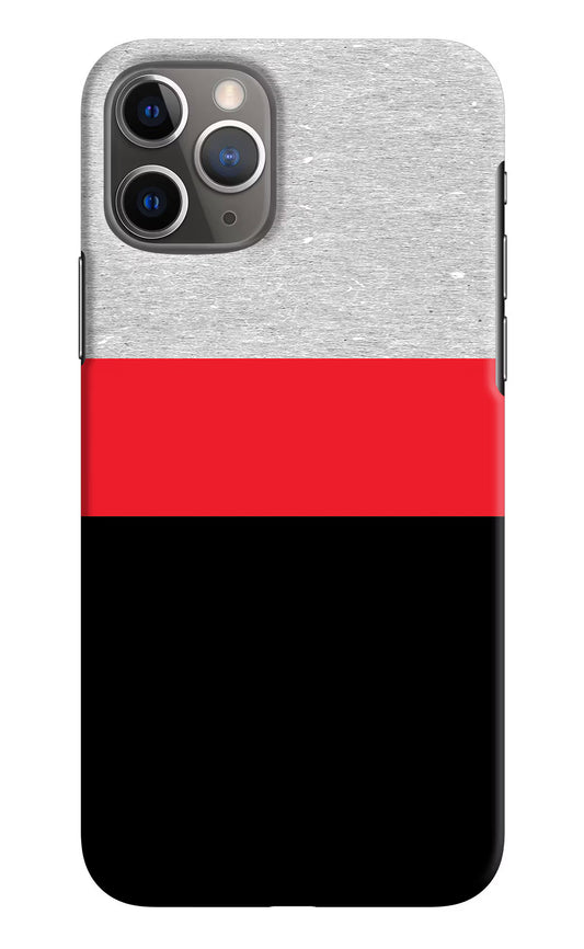 Tri Color Pattern iPhone 11 Pro Hard Case Back Cover by Casekaro
