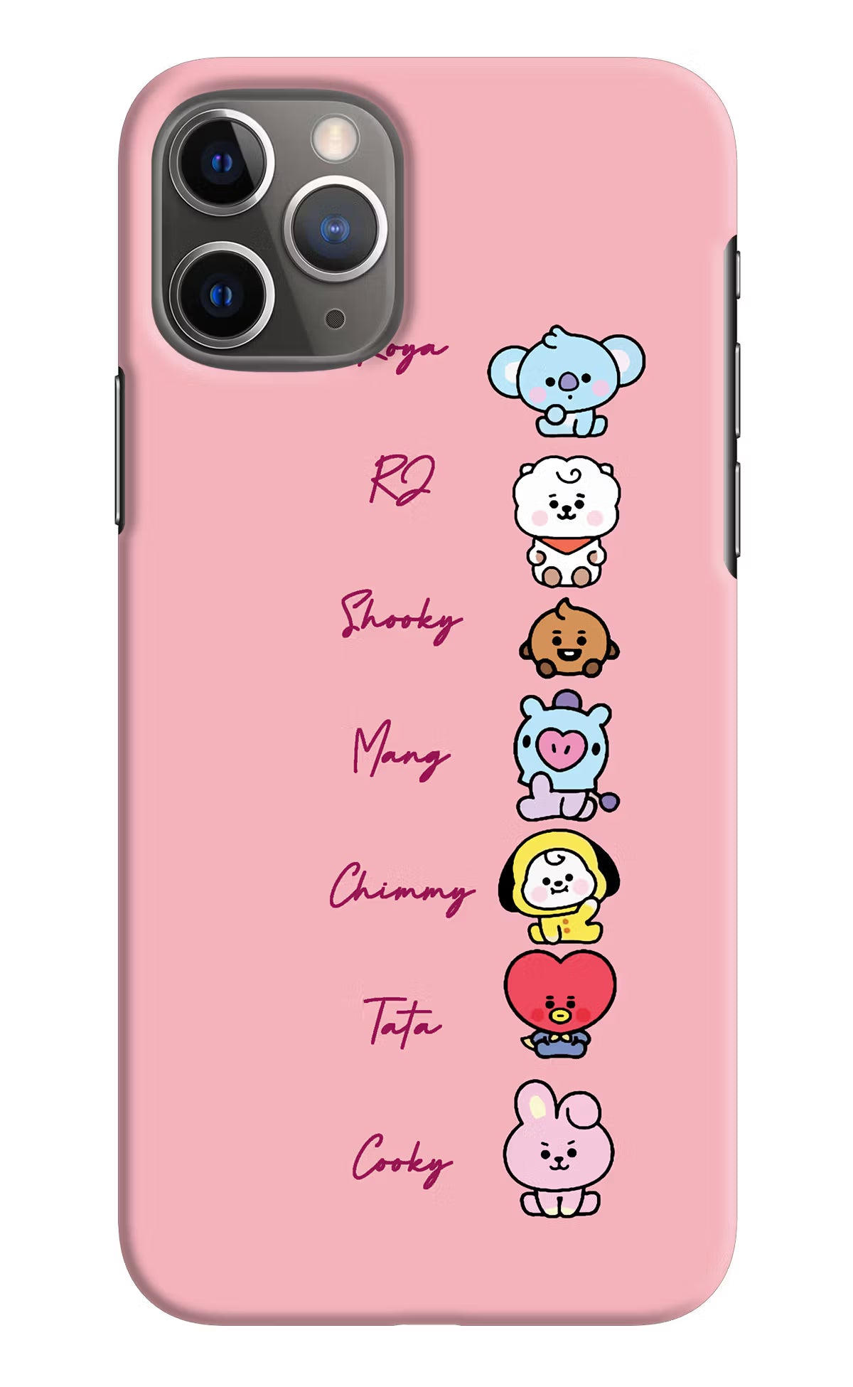 BTS names iPhone 11 Pro Hard Case Back Cover by Casekaro