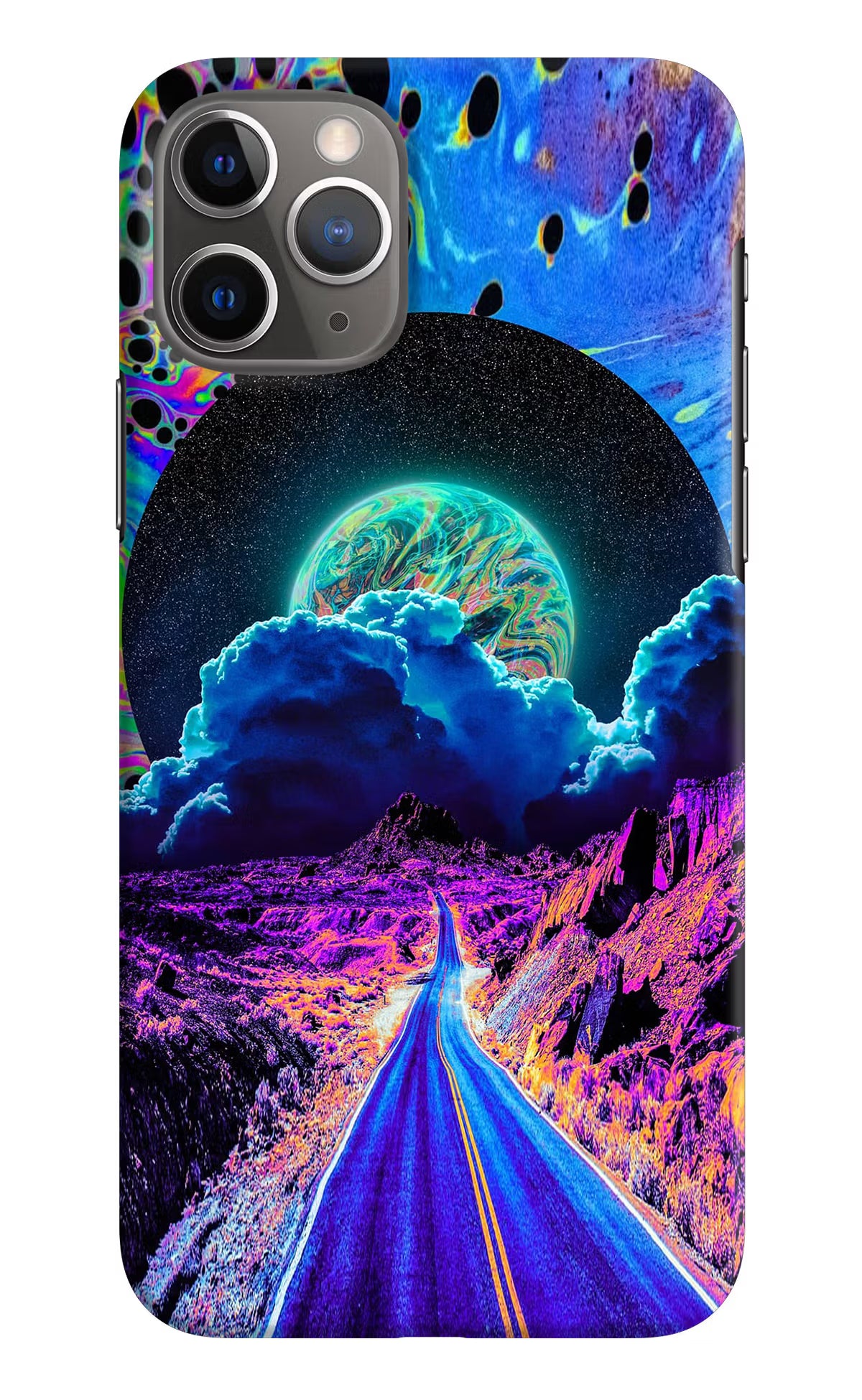 Psychedelic Painting iPhone 11 Pro Hard Case Back Cover by Casekaro
