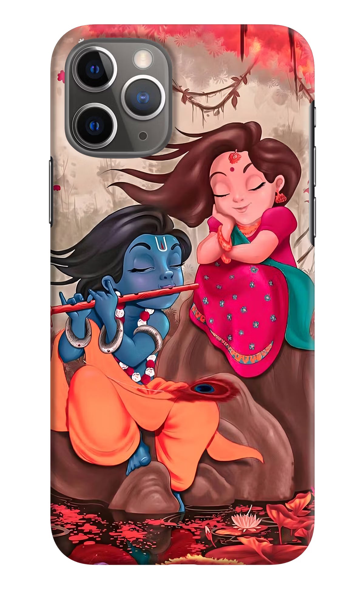 Radhe Krishna iPhone 11 Pro Hard Case Back Cover by Casekaro