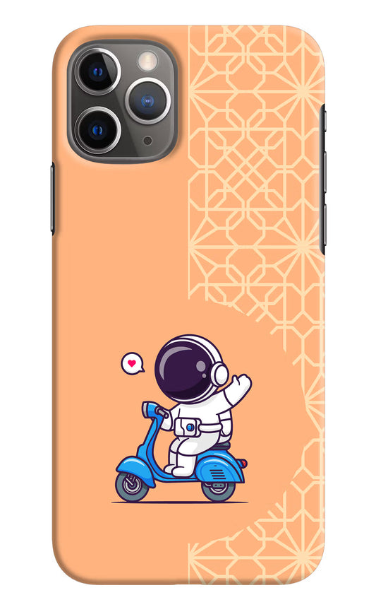 Cute Astronaut Riding iPhone 11 Pro Hard Case Back Cover by Casekaro