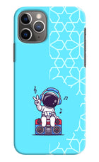 Cute Astronaut Chilling iPhone 11 Pro Hard Case Back Cover by Casekaro
