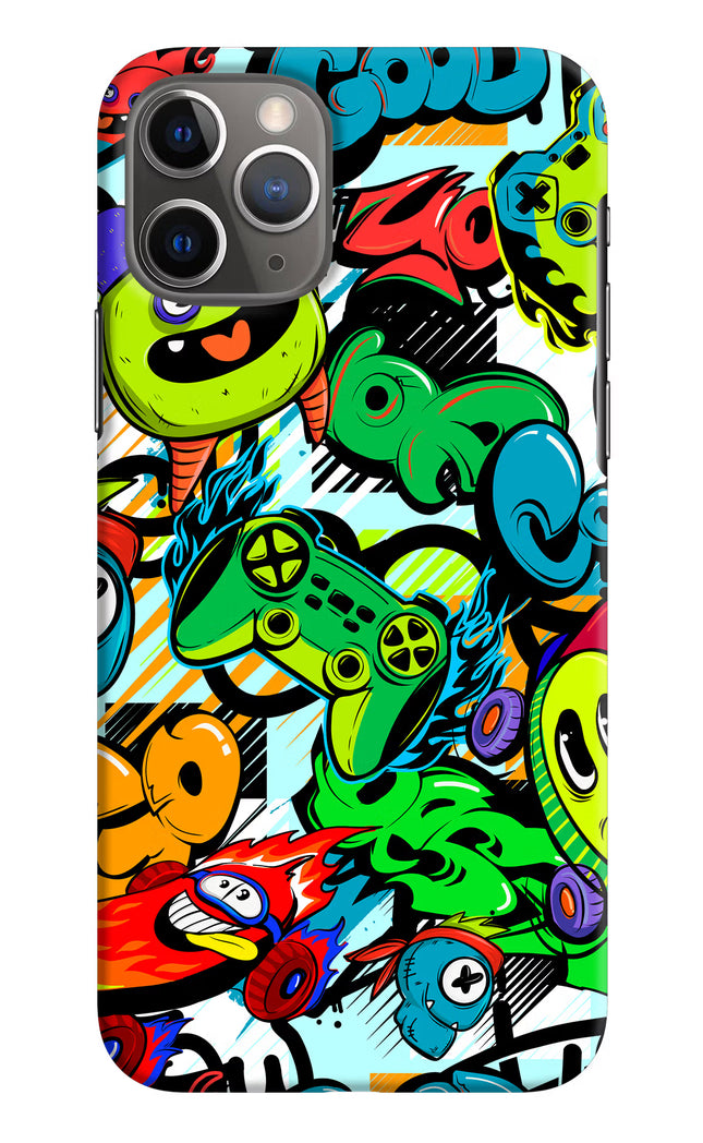 Game Doodle iPhone 11 Pro Hard Case Back Cover by Casekaro